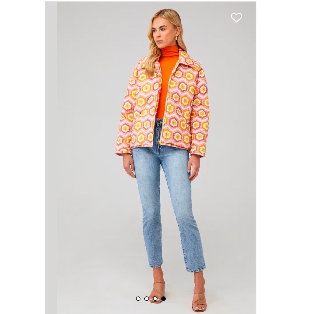 Show Me Your Mumu Powder Puffed‎ Jacket Honey Comb Daisy S $238